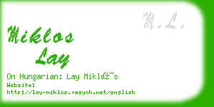 miklos lay business card